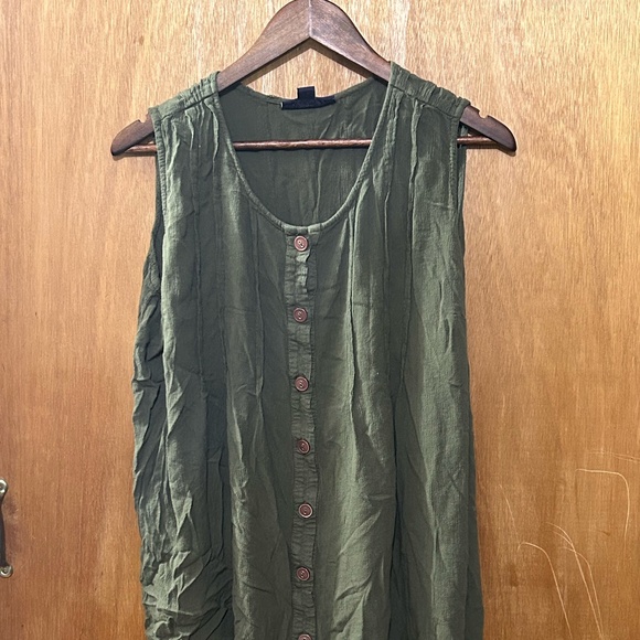 Roaman's Tops - Roaman's Tank Top with Button Detail 16W